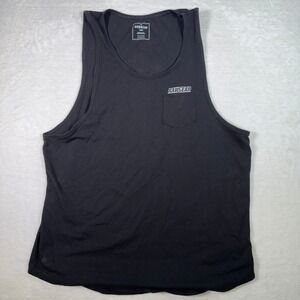 RAWGEAR Black Mens‎ Tank Top Large Pocket Logo Gym Workout Athletic Sleeveless